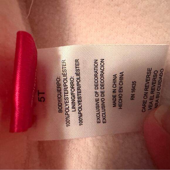 Youth 5T Pink Minnie Hooded Lightweight Hooded Jacket - Pink - Picture 3 of 6